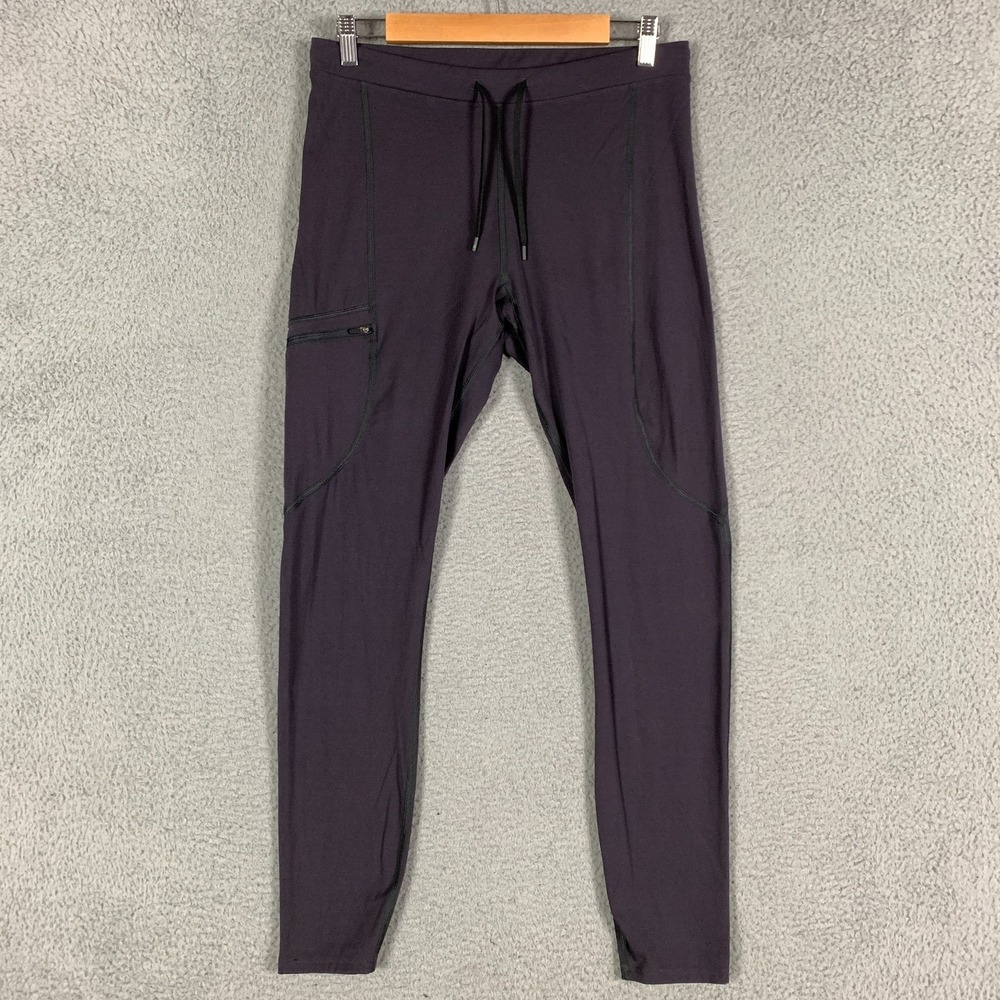 STIO Glide Tech Tights Adult Medium M‎ Boundary Black Drawstring Hiking Training